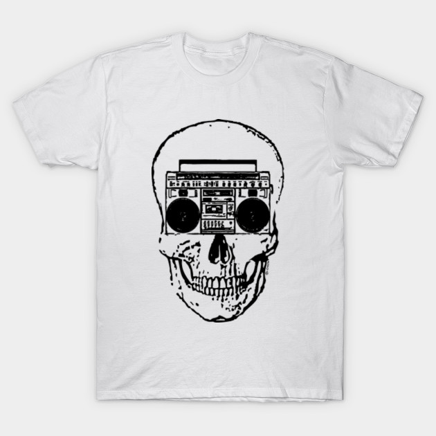 Skull Boombox T-Shirt-TOZ